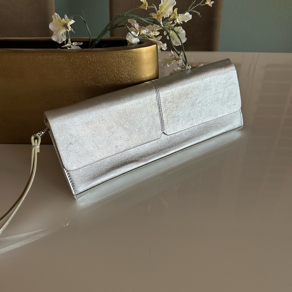 Alfani Elegant Silver Clutch Purse